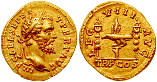 Aureus, pièce de l'époque romaine