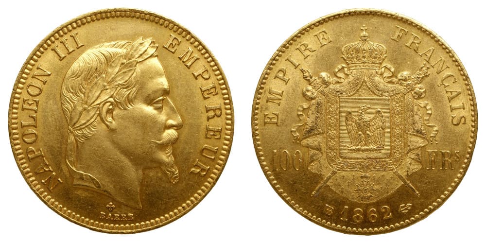 Franc germinal avec le profil de Napoleon, collection 18